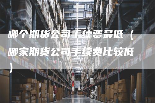 哪个期货公司手续费最低（哪家期货公司手续费比较低）